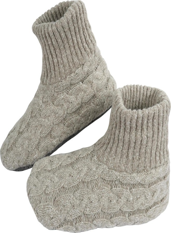 BenSorts Fuzzy Slipper Socks Women Grippers Warm House Indoor Fleece Cabin House Cozy Socks Stocking Stuffer Khaki Size 8.5 9.5 10.5 - Image 1